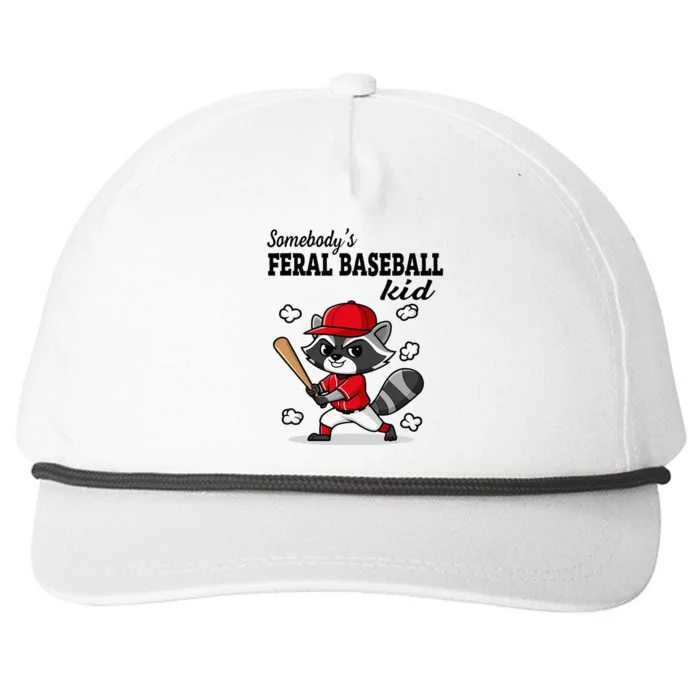 Somebody’S Feral Baseball Raccoon Snapback Five-Panel Rope Hat