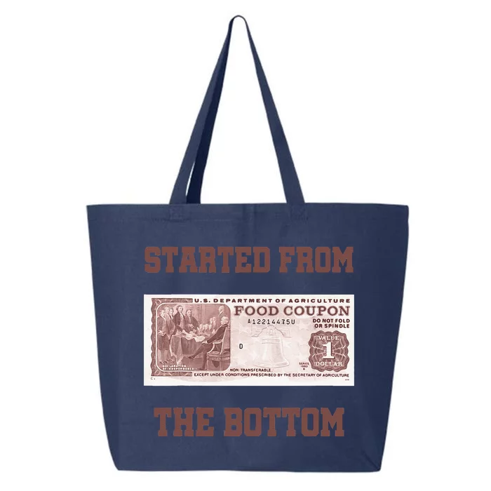 Started From Bottom Food Stamp Coupon Apparel 25L Jumbo Tote