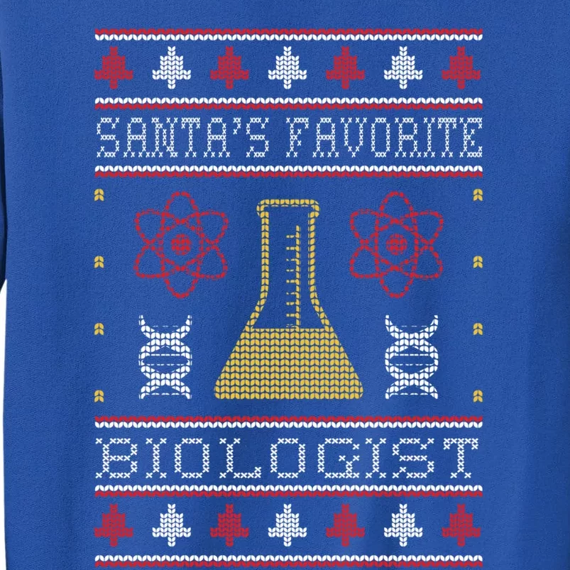 SantaS Favorite Biologist Christmas Biology Science Lover Great Gift Tall Sweatshirt