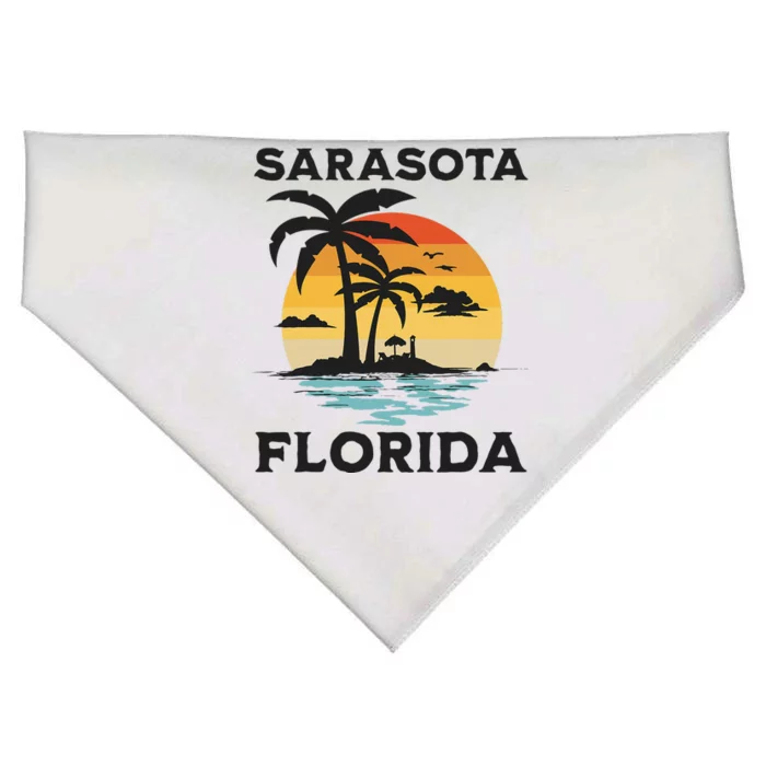 Sarasota Florida Beach Summer Vacation USA-Made Doggie Bandana