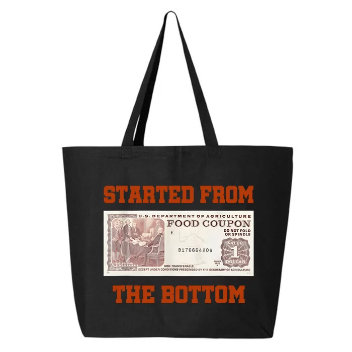 Started From Bottom Food Stamp Coupon Apparel 25L Jumbo Tote