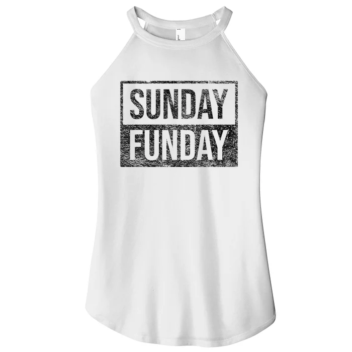 Sunday Funday Brunch Football Sports Bbq Church Women’s Perfect Tri Rocker Tank