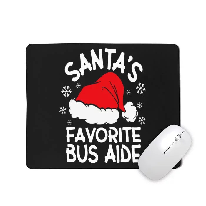 Santa's Favorite Bus Aide Design for Christmas Party Mousepad