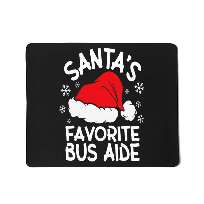 Santa's Favorite Bus Aide Design for Christmas Party Mousepad