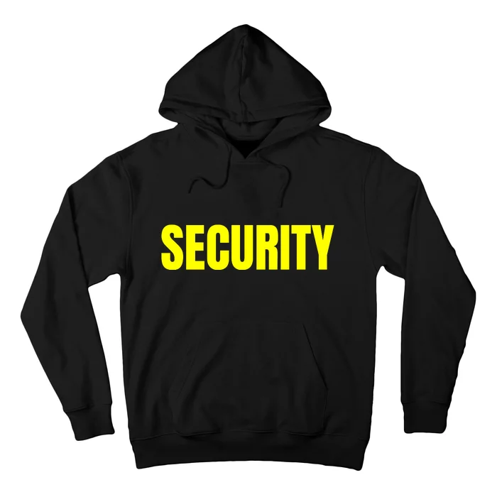 Security Front & Back Print Staff Event Uniform Bouncer Front & Back Hoodie