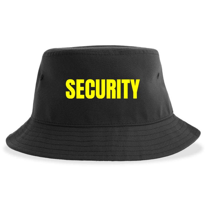 Security Front & Back Print Staff Event Uniform Bouncer Front & Back Sustainable Bucket Hat