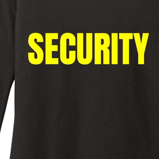 Security Front & Back Print Staff Event Uniform Bouncer Front & Back Womens CVC Long Sleeve Shirt