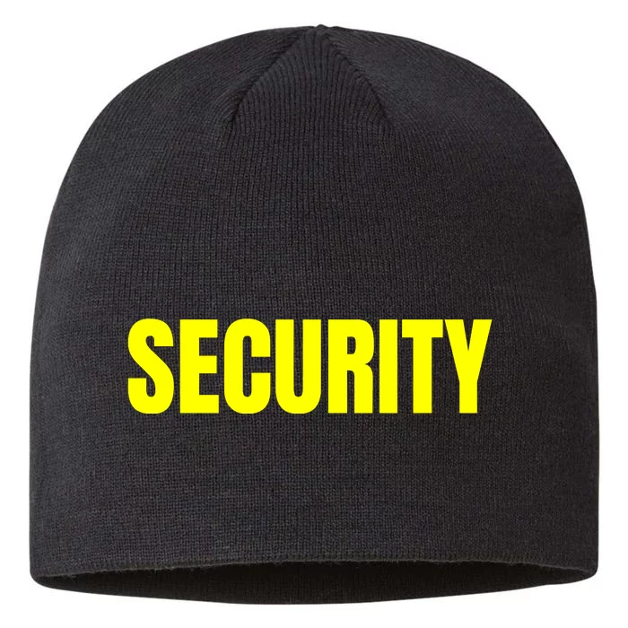 Security Front & Back Print Staff Event Uniform Bouncer Front & Back 8 1/2in Sustainable Knit Beanie