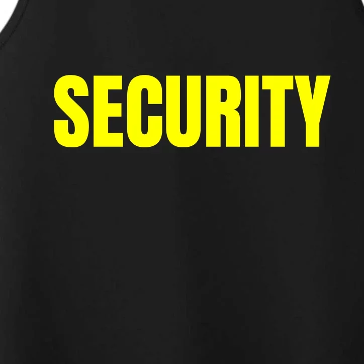 Security Front & Back Print Staff Event Uniform Bouncer Front & Back Performance Tank