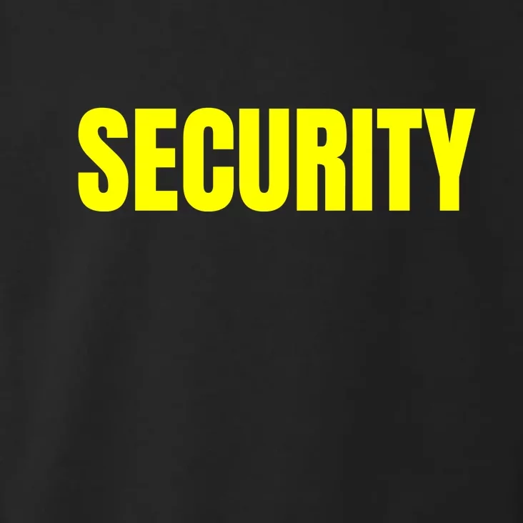 Security Front & Back Print Staff Event Uniform Bouncer Front & Back Toddler Hoodie