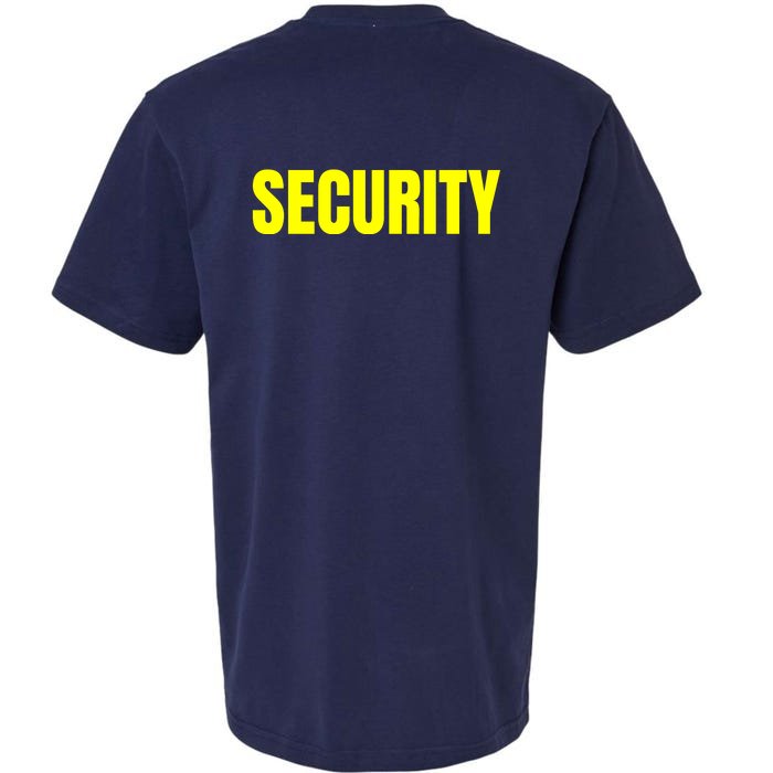 Security Front & Back Print Staff Event Uniform Bouncer Front & Back Sueded Cloud Jersey T-Shirt