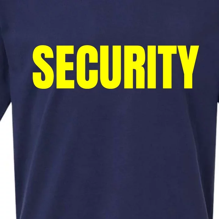 Security Front & Back Print Staff Event Uniform Bouncer Front & Back Sueded Cloud Jersey T-Shirt