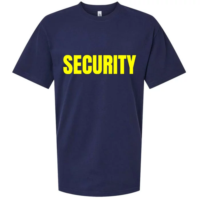 Security Front & Back Print Staff Event Uniform Bouncer Front & Back Sueded Cloud Jersey T-Shirt