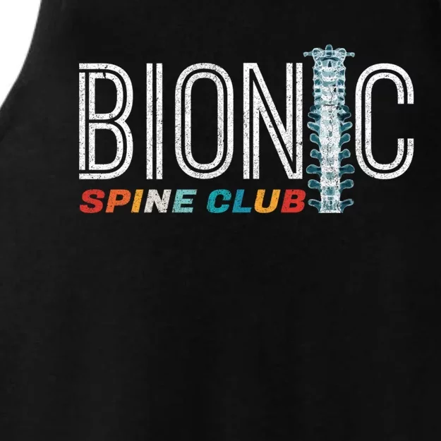 Spinal Fusion Back Spine Surgery Lumbar Recovery Ladies Tri-Blend Wicking Tank