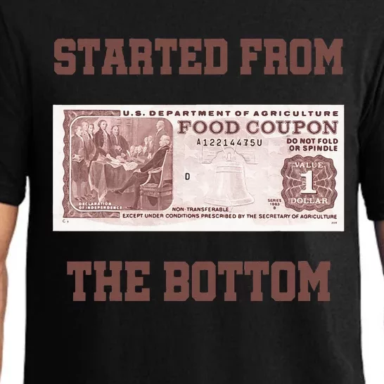 Started From Bottom Food Stamp Coupon Pajama Set