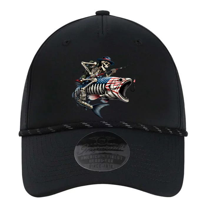 Skeleton Fishing Bass Fisherman Halloween Performance The Dyno Cap