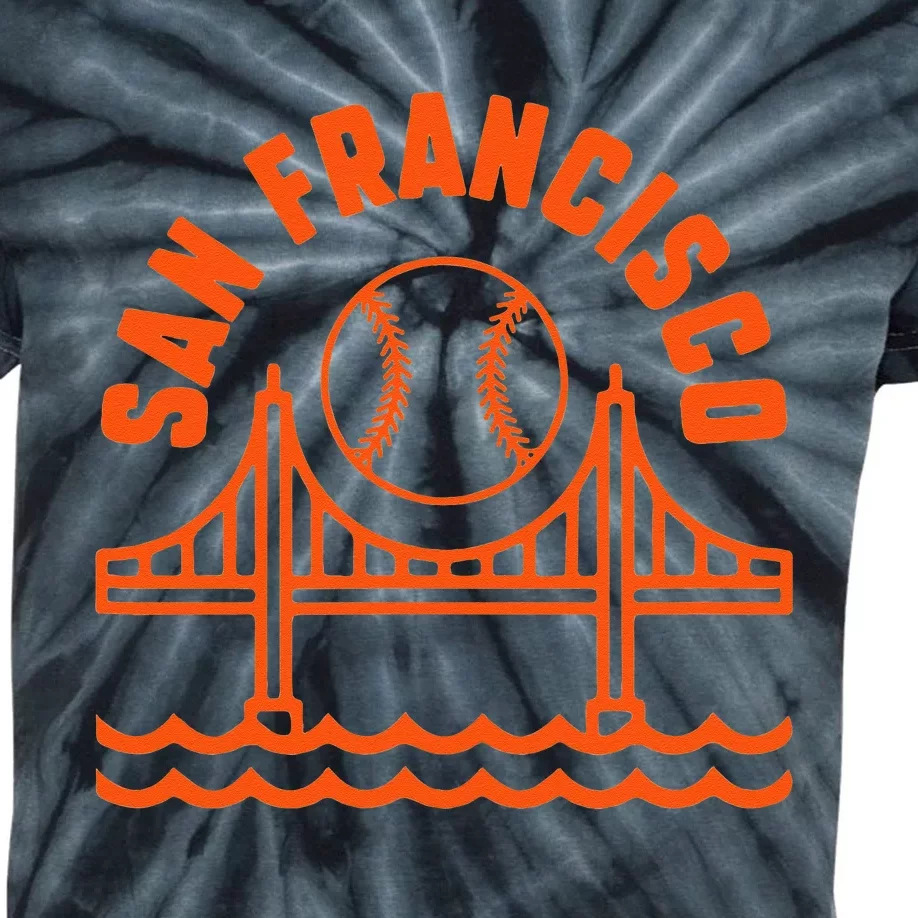 San Francisco Baseball SF California Kids Tie-Dye T-Shirt