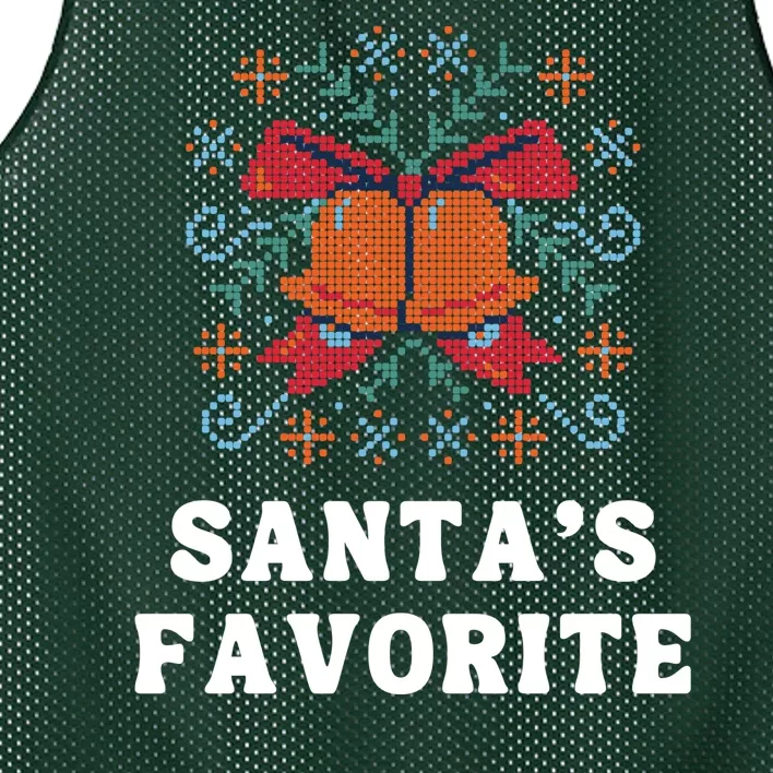 Santa's Favorite Bell Mesh Reversible Basketball Jersey Tank