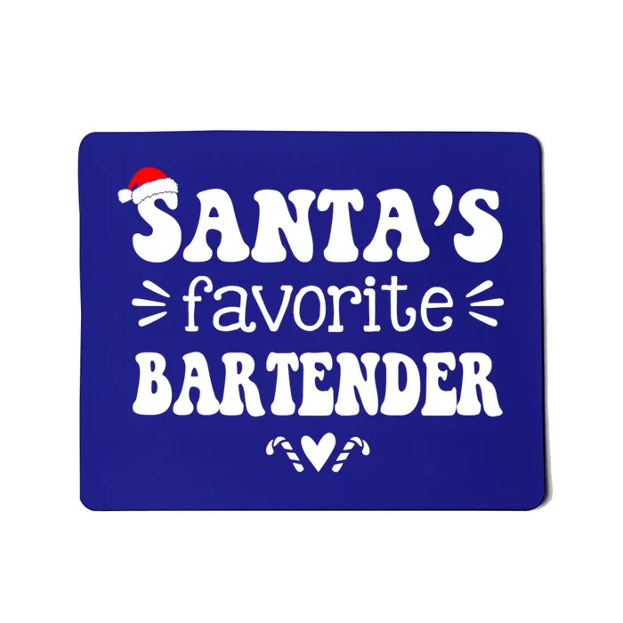 Santa's Favorite Bartender Funny Bartender Christmas Saying Gift Mousepad