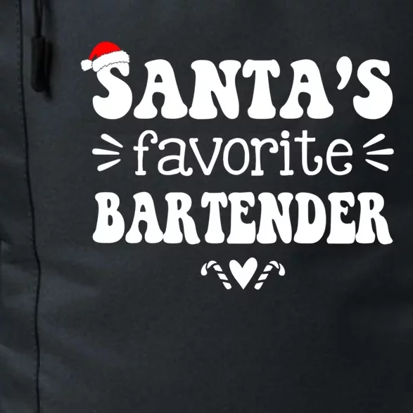 Santa's Favorite Bartender Funny Bartender Christmas Saying Gift Daily Commute Backpack