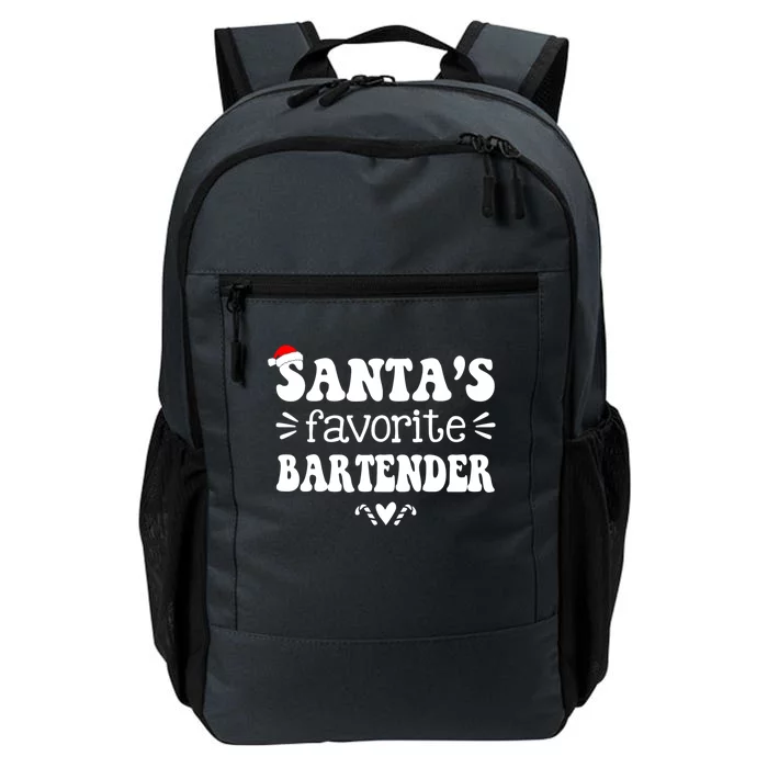 Santa's Favorite Bartender Funny Bartender Christmas Saying Gift Daily Commute Backpack