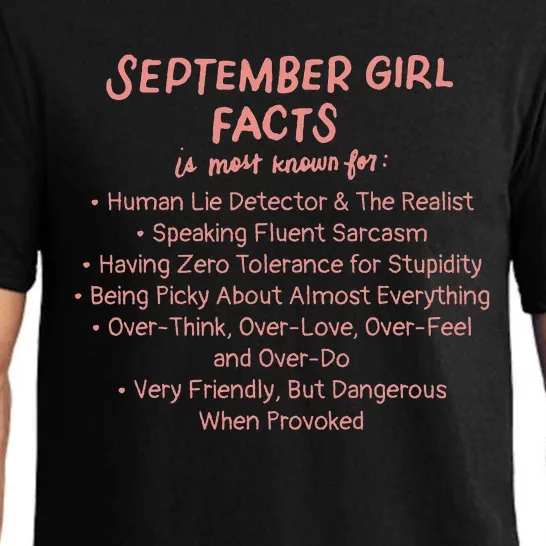 September Facts Birthday Gifts Born In September Virgo Pajama Set