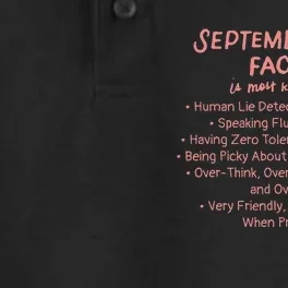 September Facts Birthday Gifts Born In September Virgo Dry Zone Grid Performance Polo