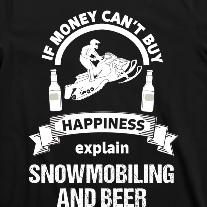 Snowmobile Funny Beer Sled T-Shirt