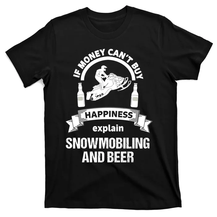 Snowmobile Funny Beer Sled T-Shirt