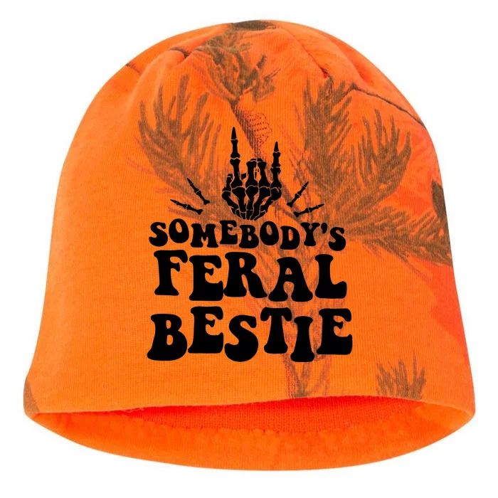 SomebodyS Feral Bestie Cool Bone Skeleton Kati - Camo Knit Beanie