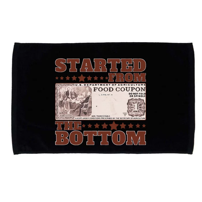 Started From Bottom Food Stamp Coupon stars 2 Microfiber Hand Towel