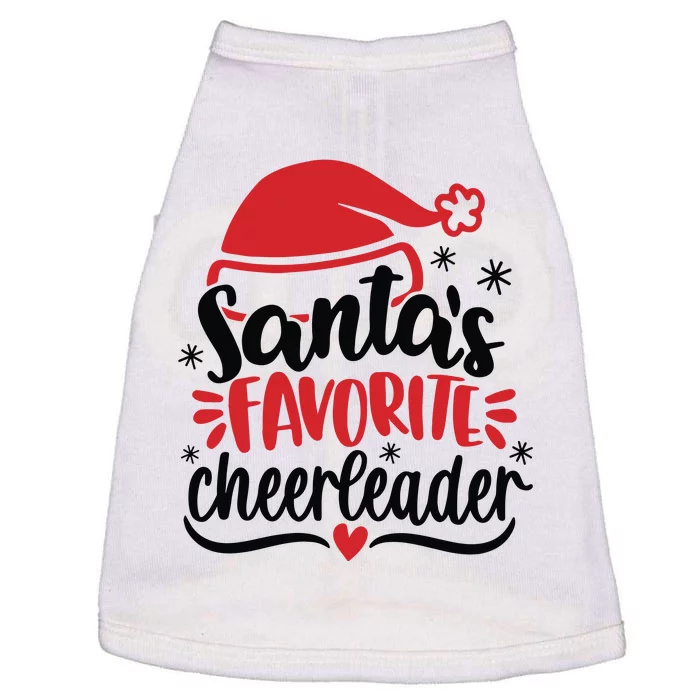 Santas Favorite Cheerleader Christmas Cheerleader Doggie Tank