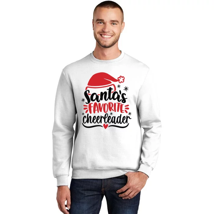 Santas Favorite Cheerleader Christmas Cheerleader Sweatshirt