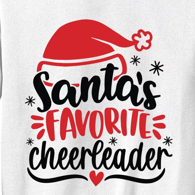 Santas Favorite Cheerleader Christmas Cheerleader Sweatshirt