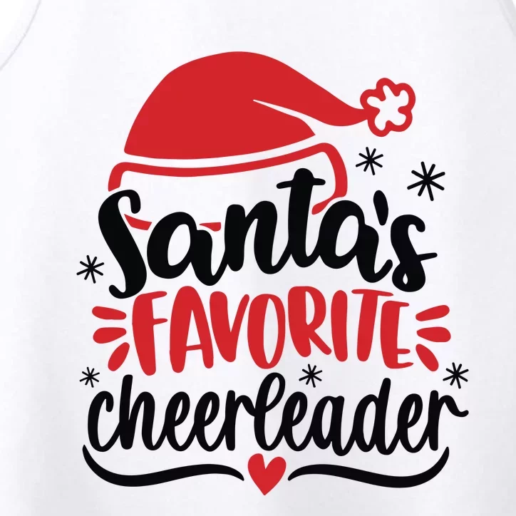 Santas Favorite Cheerleader Christmas Cheerleader Performance Tank