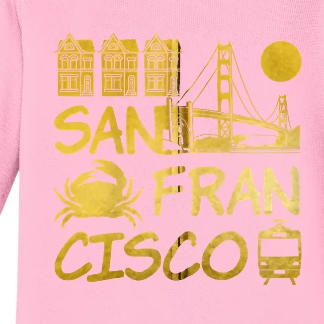 San Francisco California Baby Long Sleeve Bodysuit