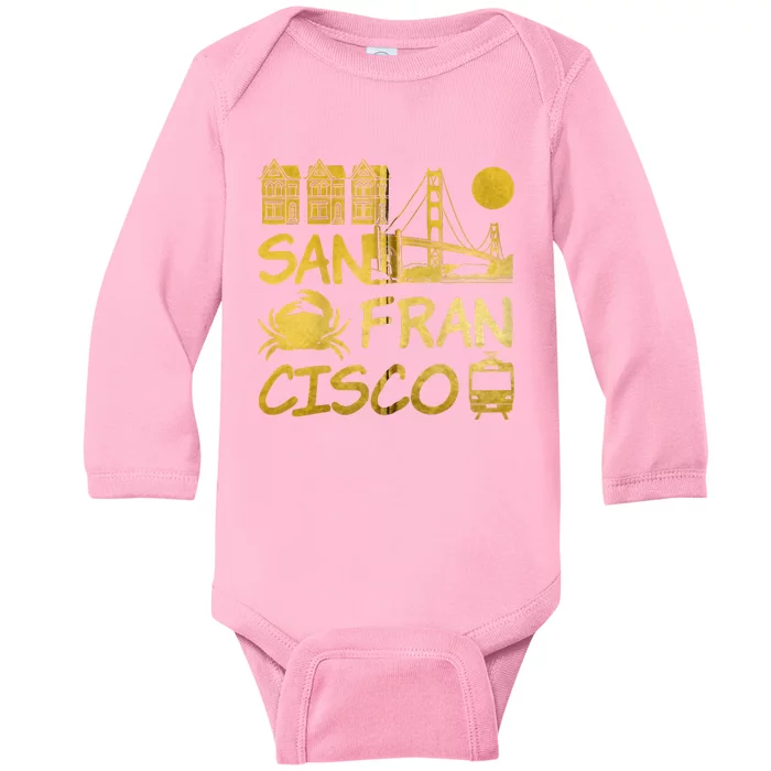 San Francisco California Baby Long Sleeve Bodysuit