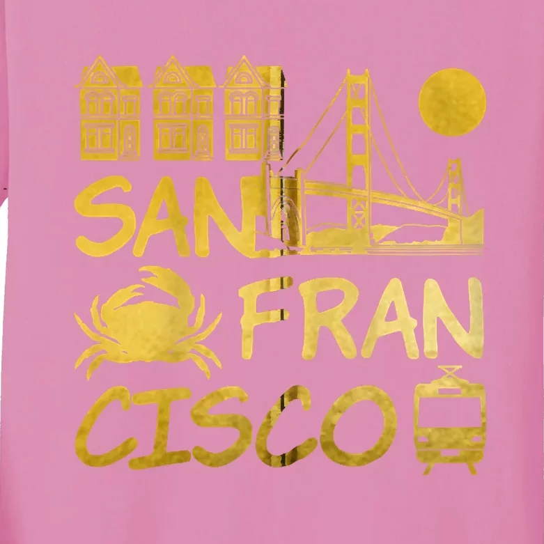 San Francisco California Kids Long Sleeve Shirt