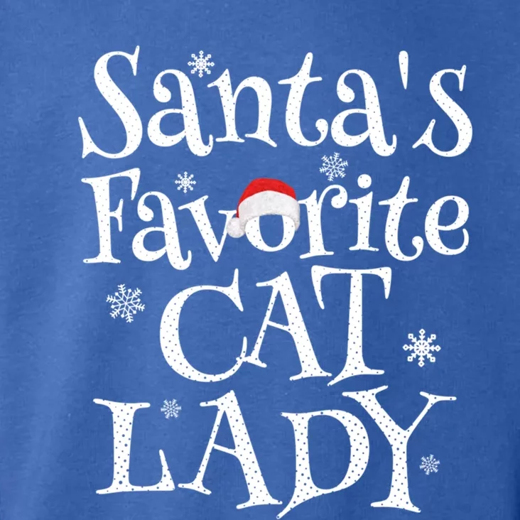 SantaS Favorite Cat Lady Santa Claus Christmas Gift Holiday Meaningful Gift Toddler Hoodie