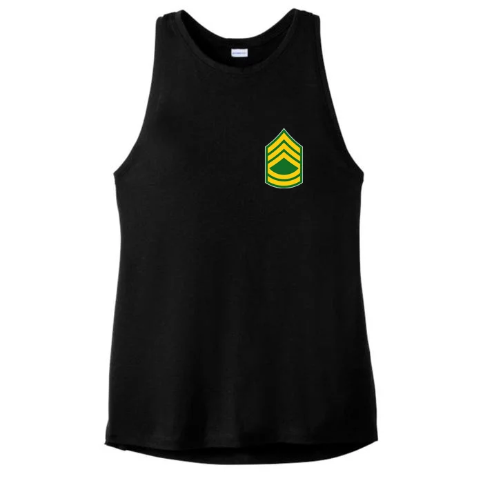 Sergeant First Class Military Badge Ladies Tri-Blend Wicking Tank