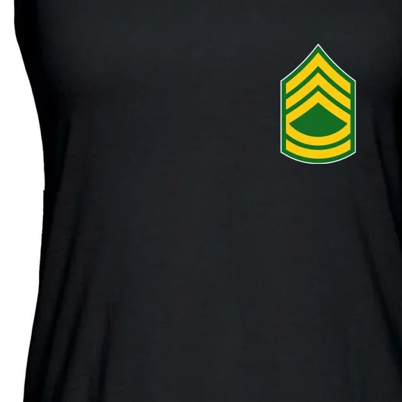 Sergeant First Class Military Badge Ladies Essential Flowy Tank