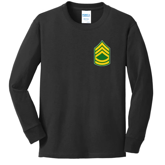 Sergeant First Class Military Badge Kids Long Sleeve Shirt