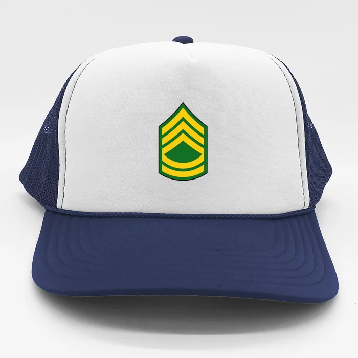 Sergeant First Class Military Badge Trucker Hat