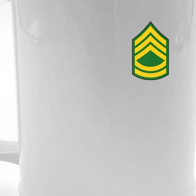 Sergeant First Class Military Badge Front & Back Beer Stein