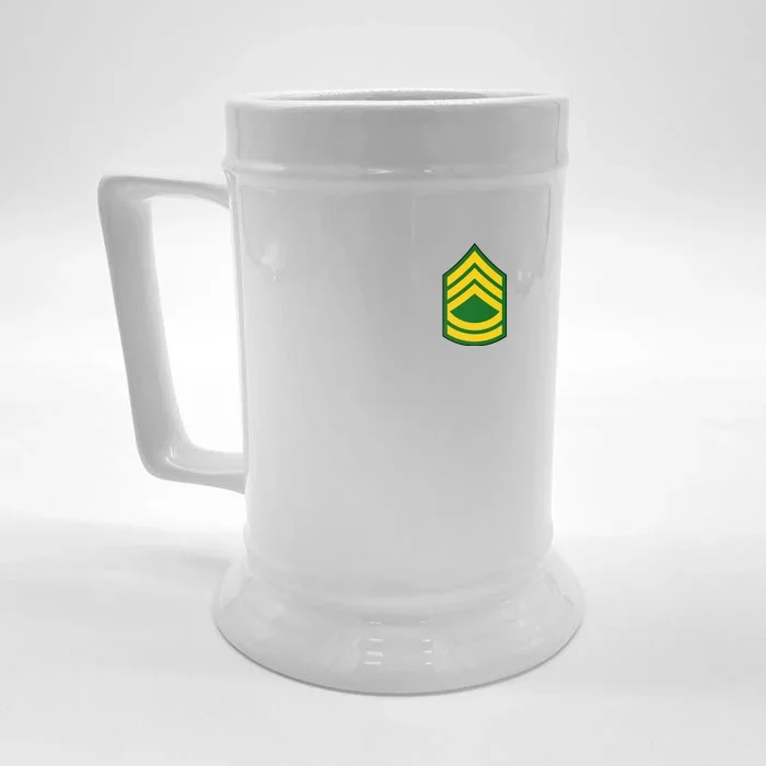 Sergeant First Class Military Badge Front & Back Beer Stein