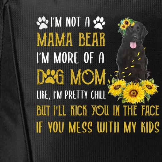 Sunflower Flat Coated Mom Mothers Day Dog Mom Gift City Backpack