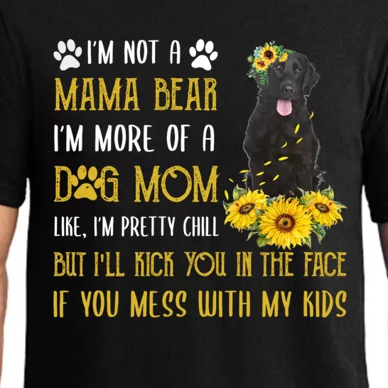 Sunflower Flat Coated Mom Mothers Day Dog Mom Gift Pajama Set