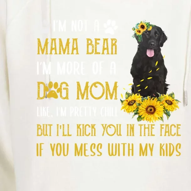 Sunflower Flat Coated Mom Mothers Day Dog Mom Gift Womens Funnel Neck Pullover Hood