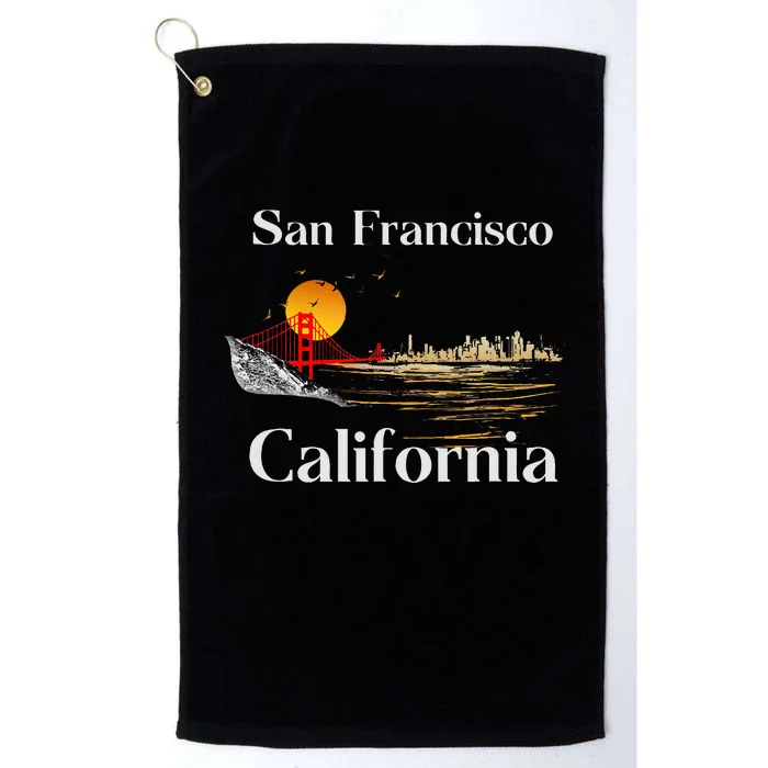 San Francisco California Cityscape Platinum Collection Golf Towel