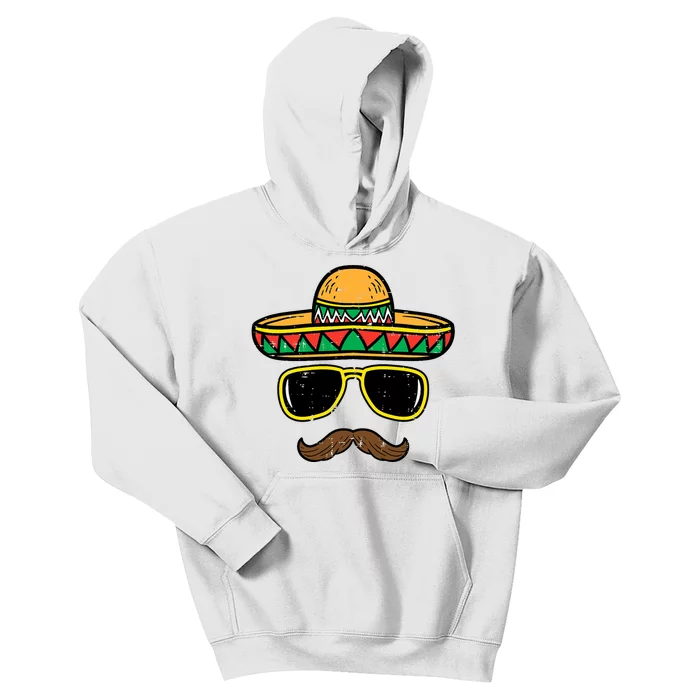 Sombrero Face Cinco De Mayo Mexican Fiesta Party Kids Hoodie